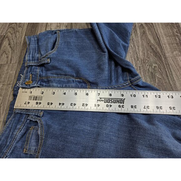 (3/$35) Universal Thread Jeans Women 2/26R Blue High Rise Skinny Stretch Raw Hem - Picture 12 of 13